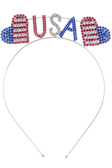  Usa And Hat Wire Headband.  - #71477-0
