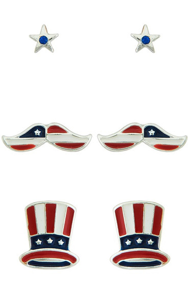 4Th Of July Earring Set
