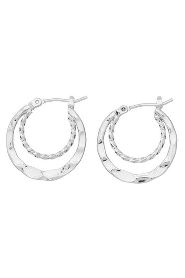 Two Row Hoop Earrings - #GE9182
