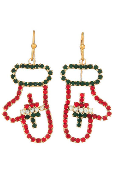 Christmas Mitten Drop Earrings