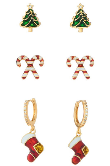 3 Piece Christmas Theme Earring Set - #OEC904-0