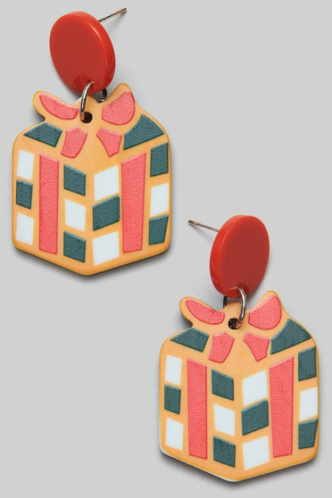 Christmas Present Dangle Earrings