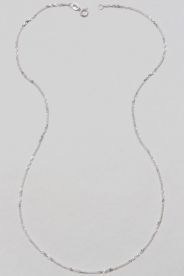 Silver Chain Necklace - #GN8173-0