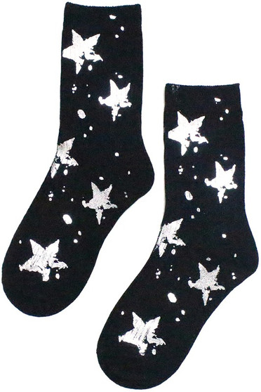 Metallic Star Socks