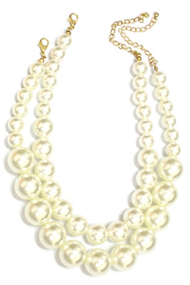 Layered Chunky Pearl Necklace
