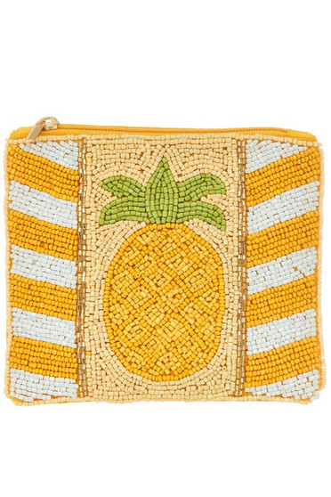 Beaded Pinapple Pouch 
