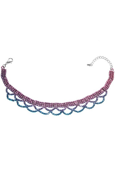 Rhinestone Drape Anklet