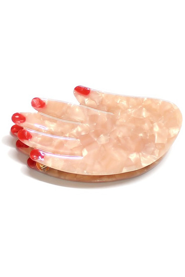 Marbled Acrylic Hand Hair Clip