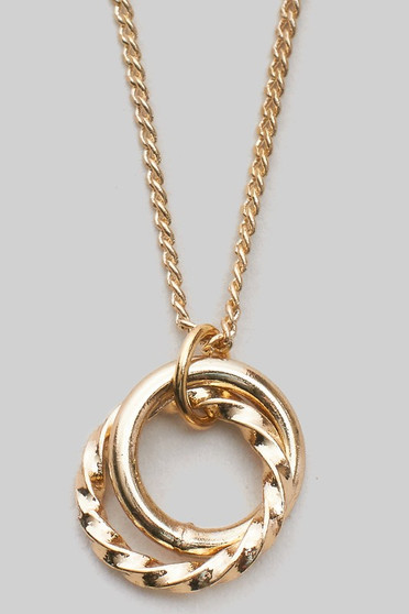 Dainty Circle Link Pendant Necklace
