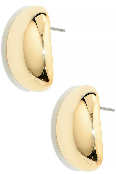 Half Curved Dome Post Earrings - #GE10524