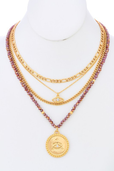 Layered Evil Eye Necklace - #IGN6280