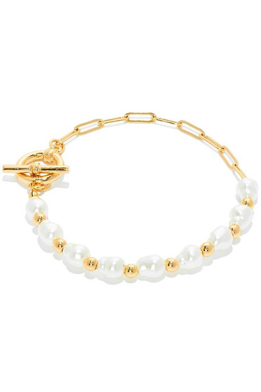 Hybrid Chain And Pearl Bracelet