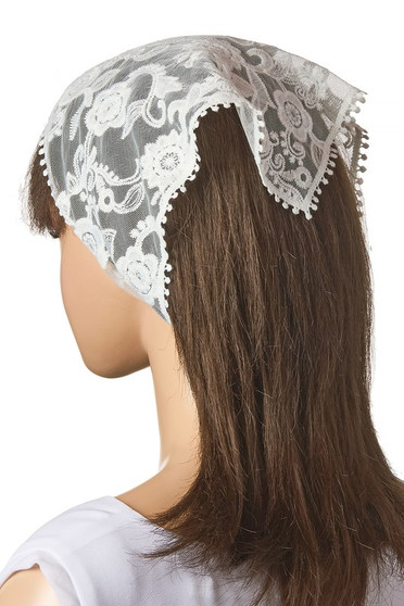 Flower Lace Head Scarf - #KH23260