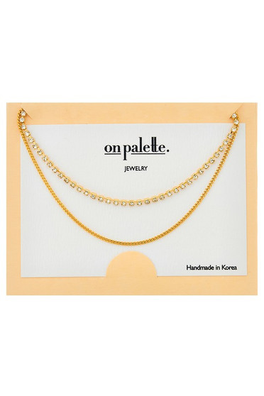 Double Layered Rhinestone Necklace