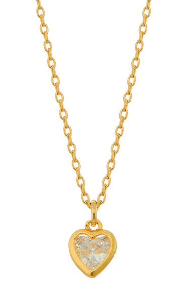 Heart With Stone Pendant Necklace - #NF1068-G33