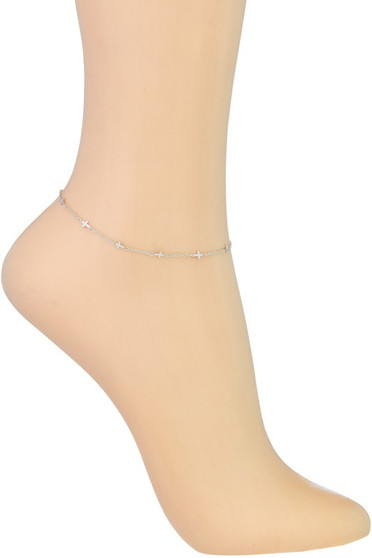  Gold Dipped Anklet With Cross Charms. 