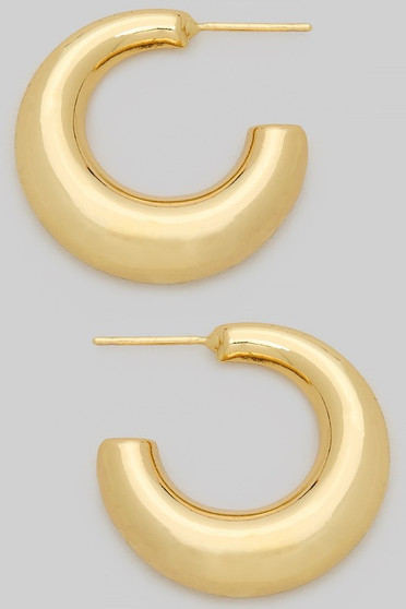 18K Gold Dipped Hoop Earrings