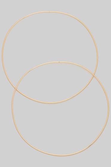 Thin Hoop Earrings  - #YE0016