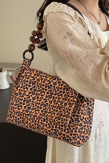 Leopard Shoulder And Tote Flap Bag