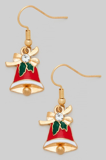 Metal Christmas Bell Earrings