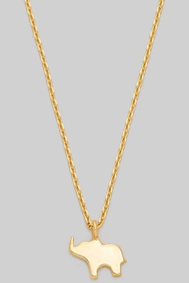 Gold Dipped Elephant Necklace.  - #RSB28590