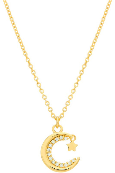 Crescent Moon Pedant Dainty Necklace