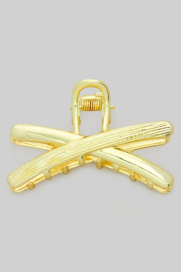 Textured Metal Criss Cross Hair Clip