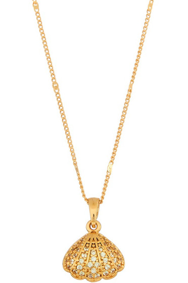 Rhinestone Sea Shell Delicate Necklace