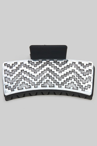 Western Pattern Metal Hair Claw Clip