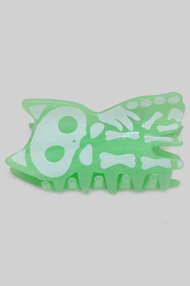 Acrylic Halloween X Ray Cat Hair Clip