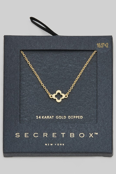 Gold Or Silver Dipped Clover Pendant Necklace