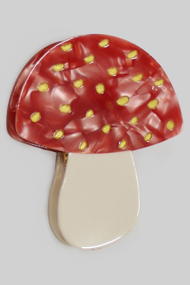 Acrylic Mushroom Hair Clip - #KH24379