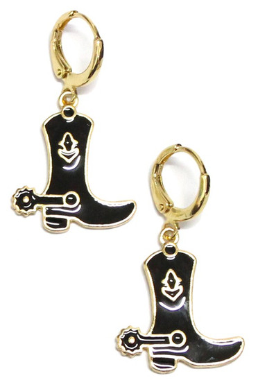 Cowgirl Boot Huggie Earrings - #KE17070