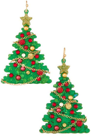 Christmas Tree Acrylic Earrings