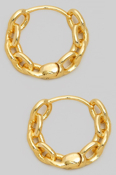 Brass Chain Hinge Huggies