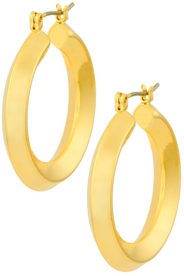 Gold Dipped Pincatch Hoop Earrings