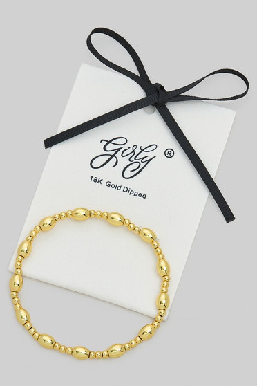 18K Gold Dipped Stretch Bracelet