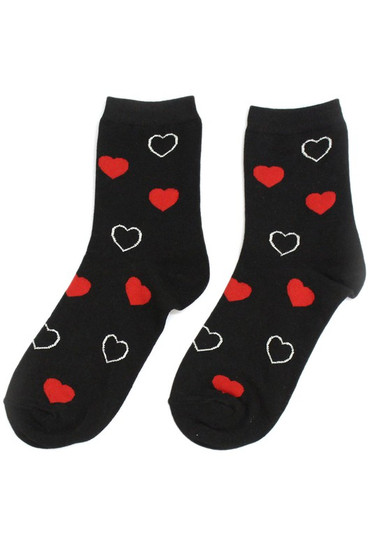 Heart Pattern Ankle Socks - #KL18113