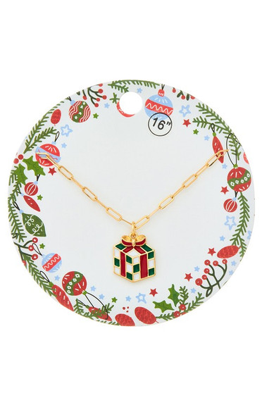 Christmas Present Pendant Necklace