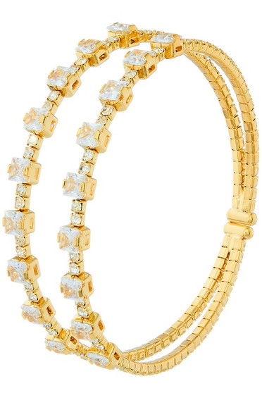 Two Row Diamond Cuff Bracelet