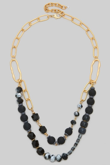 Beads Layered Chain Necklace