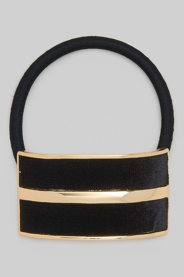 Metal Velvet Charm Hair Tie