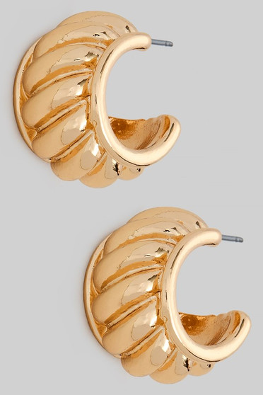Small Curl Open Hoop Earrings