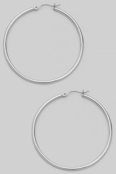 Metallic Pincatch Hoop Earrings