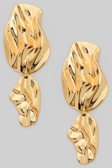 Textured Abstract Drop Earrings