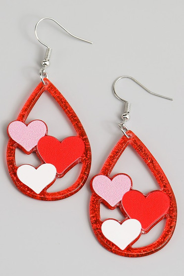 Heart Teardrop Earrings