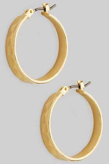 Flat Hoop Earrings - #GE10784