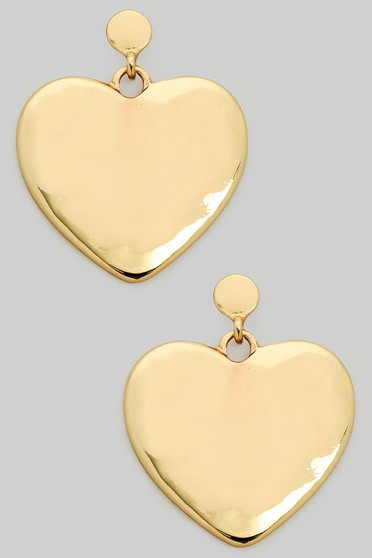 Dangling Heart Drop Earrings