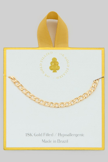 18K Gold Filled Chain Bracelet - #BWG1116