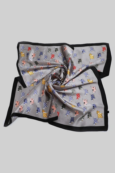 Multi Colored Cow Print Scarf